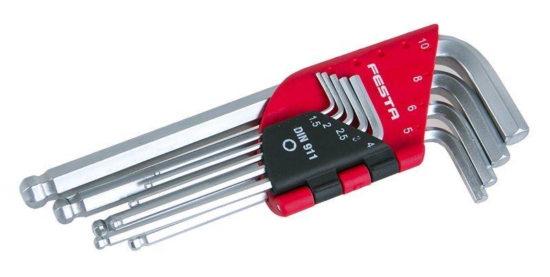 Klíče imbus s hlavičkou - 1.5-10mm - 9ks CrV FESTA
